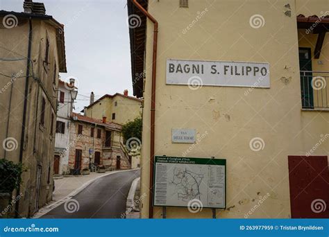 The Spa Town of Bagni San Filippo in Tuscany Stock Image - Image of ...