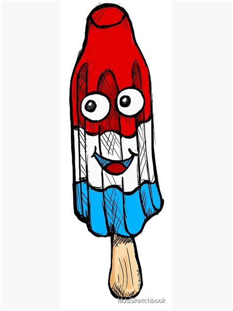 "Firecracker Bomb Pop Ice Cream Truck Popsicle Treat Illustration" Art Print for Sale by ...