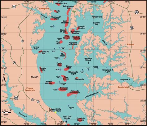 Chesapeake Bay Fishing Map - Living Room Design 2020