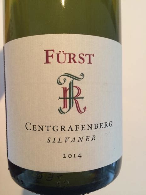 2008 Rudolf Fürst Centgrafenberg Silvaner, Germany, Franken - CellarTracker