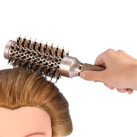 LYUMO 4 Sizes Healthy Salon Hairdressing Curling Hair Style Brushes Ceramic Iron Round Comb ...