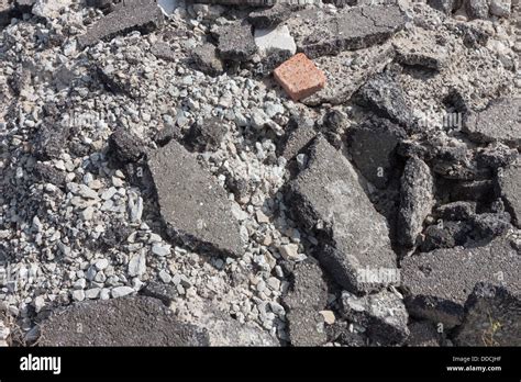 Concrete debris on construction road street site Stock Photo - Alamy