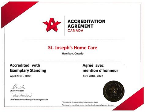 Accreditation - St. Joseph's Home Care