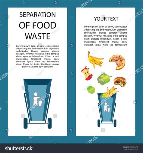 Garbage Recycling Poster Separation Garbage Food Stock Vector (Royalty ...