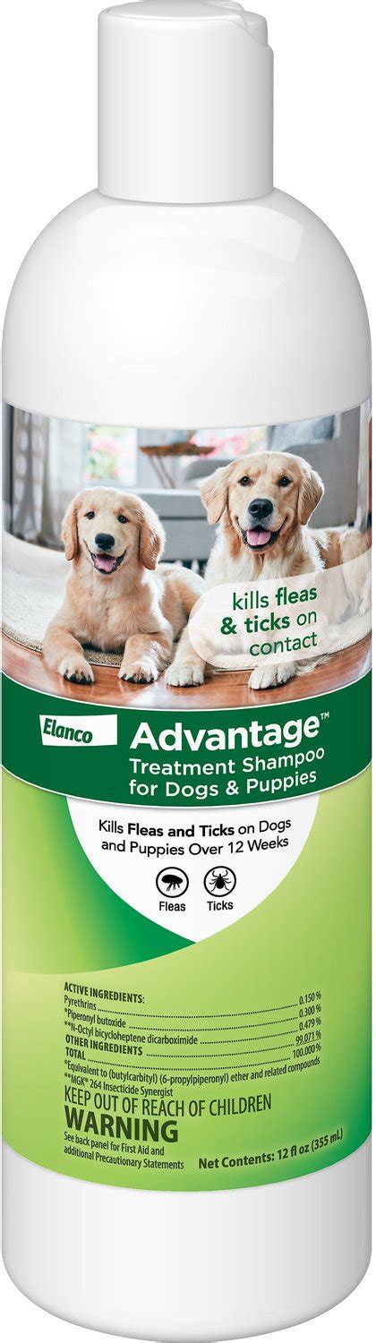 Advantage Flea & Tick Treatment Shampoo for Dogs & Puppies, 12-oz bottle - Chewy.com