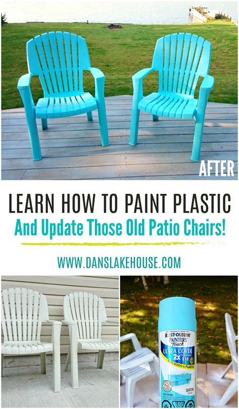 How to Spray Paint Plastic Lawn Chairs | Dans le Lakehouse