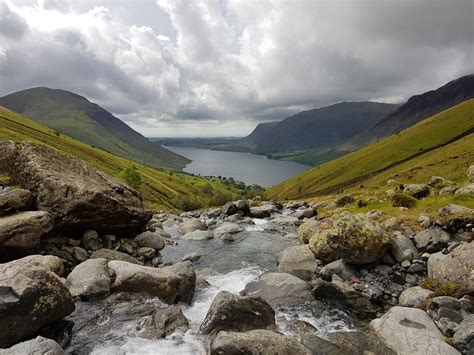 Middle of a stream, Scafell Pike, Lake District, UK : r/hiking