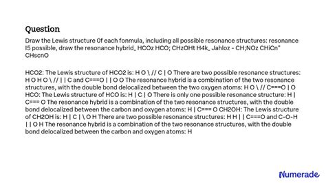 SOLVED: Draw the Lewis structure of each formula, including all ...