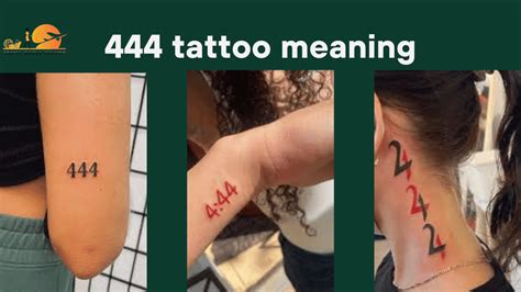 444 Tattoo Meaning and Its Relationship with Angel