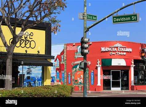 Mangia Italian Restaurant,Third Avenue,Chula Vista,San Diego Region,California,USA Stock Photo ...