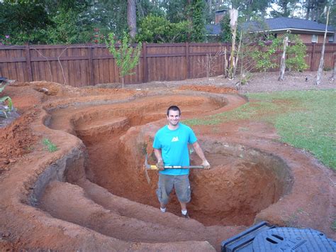 Part 4 Pond Construction – Waterfall Formed & Pond Digging Completed ...