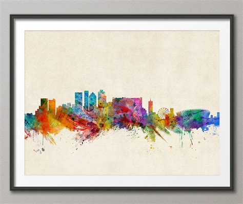 Cape Town Skyline Cape Town South Africa Cityscape Art Print - Etsy