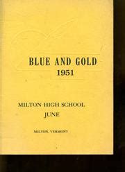 Milton High School - Blue Gold Yearbook (Milton, VT), Covers 1 - 6