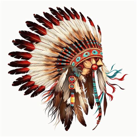 Premium AI Image | Native American feather headdress