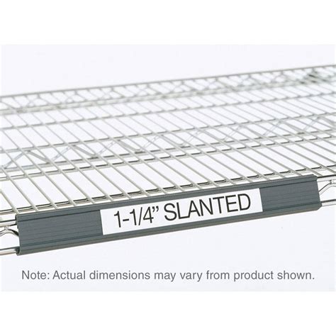 Metro Super Erecta Slanted Label Holder, Gray | Source 4 Industries