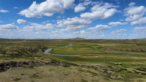 Premium Photo | A view of the landscape from the top of the hill.