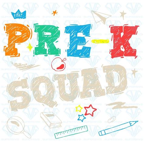 Pre K Squad Svg Files For Silhouette Files For Cricut Svg Dxf Eps Png Instant Download | Svg ...