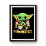 Baby Yodarmeister Mandalorian Jagermeister Funny Parody Premium Matte Poster - posterpict.com