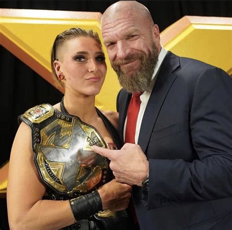 New NXT Women’s Champion Rhea Ripley with a proud Triple H : RheaRipley