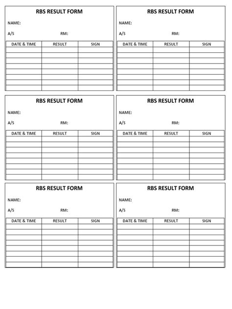 Rbs Form Result | PDF