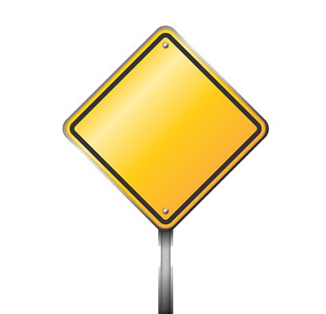 Blank Road Sign Png - Yellow Street Sign Png Clipart - Full Size Clipart (#531492) - PinClipart