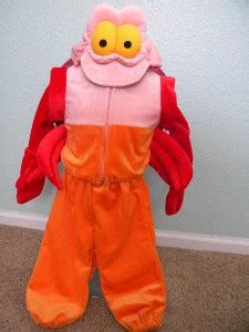 Disney Store Little Mermaid Sebastian Crab Halloween Costume Size 6-12 ...