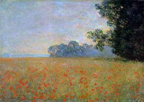 Oat and Poppy Field, 1890 - Claude Monet - WikiArt.org