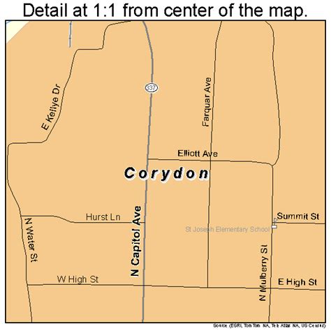 Corydon Indiana Street Map 1815256