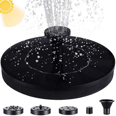 Solar Fountain Pump, Solar Powered Fountain Pump for Birdbath, Outdoor ...