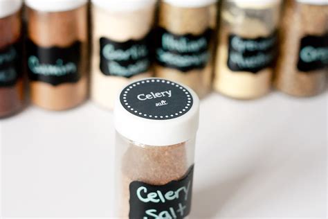 chalkboard style spice jar labels