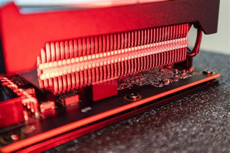 Gpu Graphics Card Cooling System Close-up Details Stock Image - Image of semiconductor ...