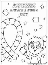 Autism Awareness Coloring Page For Preschoolers  Free Printable sketch template