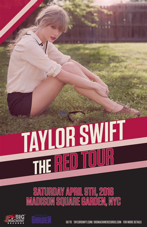 Here's a fake Red Tour poster I made for an intro graphic design class ...