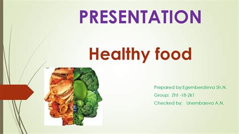 Healthy food - online presentation