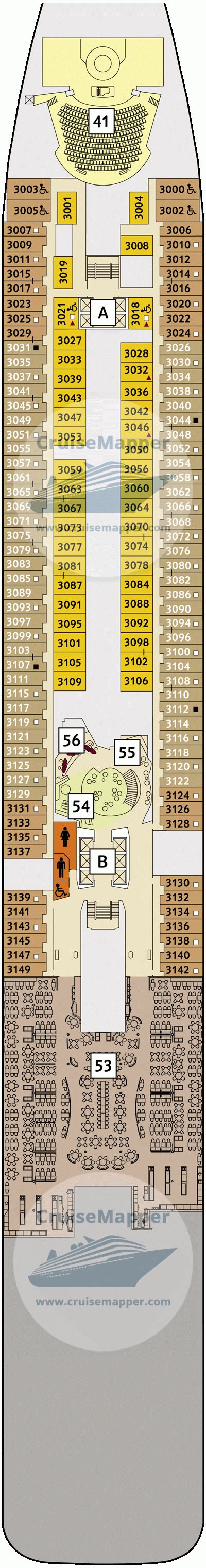 Mein Schiff 2 deck 3 plan | CruiseMapper