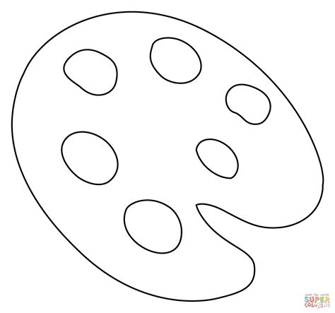 Artist Palette Emoji coloring page | Free Printable Coloring Pages