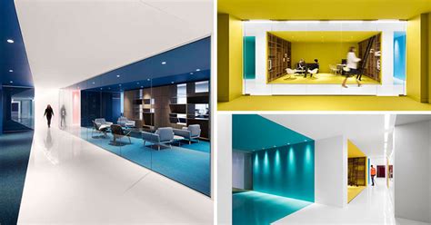 This Office Interior Used Color To Create Distinct Spaces – Free ...