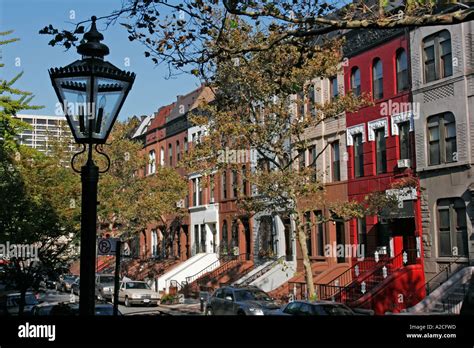 Harlem Brownstones Manhattan New York Stock Photo - Alamy