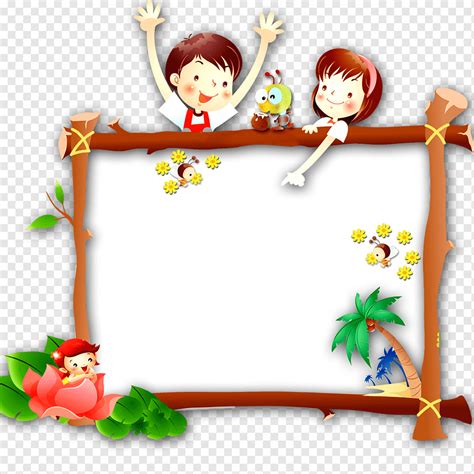 Cartoon Child, Children's Day Border, boy and girl cartoon illustration, frame, child, people ...