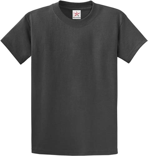 Star and Stripes Plain Dark Grey T Shirt 100% Rich Soft Organic Cotton Dark Grey Plain T Shirt ...