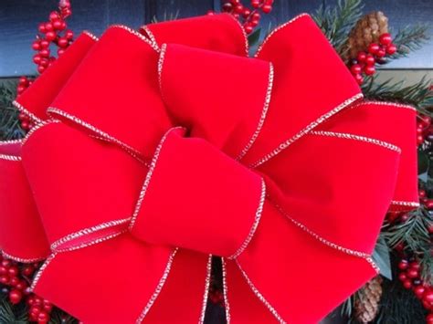 10 Christmas Bows for Outdoor Decorations Bulk by ElegantWreath