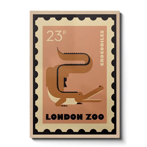 London Zoo Stamp collection print - Crocodile – Telegramme Paper Co.