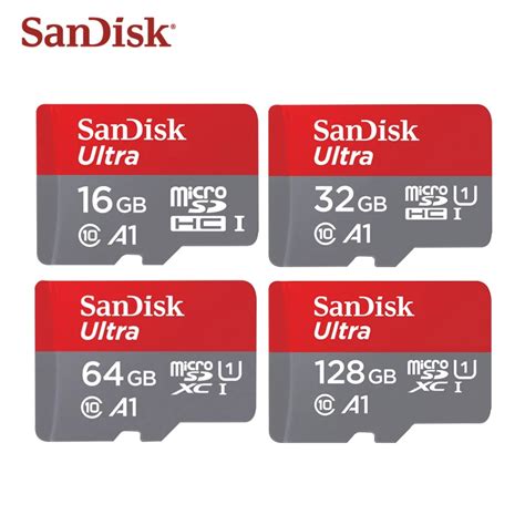 Original Sandisk Micro SD card A1 64gb 128gb 100Mb/s TF card SDHC/SDXC ...