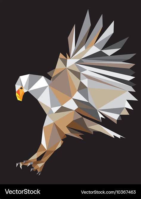 Eagle polygonal art Royalty Free Vector Image - VectorStock