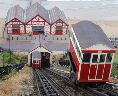 Saltburn by the Sea,the Victorian water balanced Cliff Lift - Saltburn's Inclined Tramway