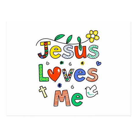 Jesus Loves Me Postcard | Zazzle.com