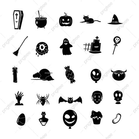 Halloween Character Set Vector Design Images, Halloween Party Icon Set, Friends, Scary, People ...