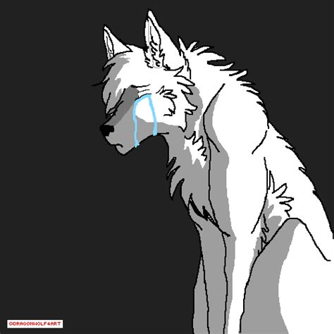 Sad Wolf Drawing