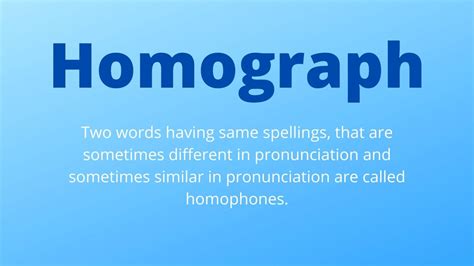 Homographs | List of Important Homographs