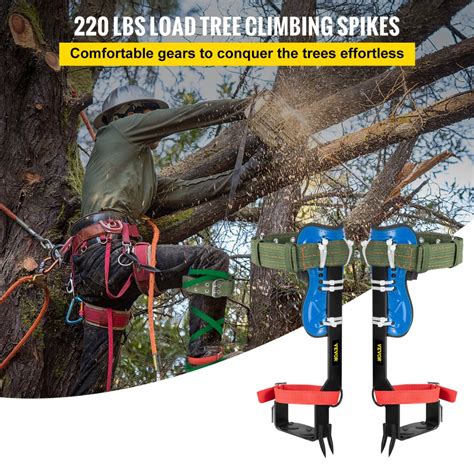 VEVOR Tree Climbing Spikes, 4 in 1 Alloy Metal Adjustable Pole Climbing ...